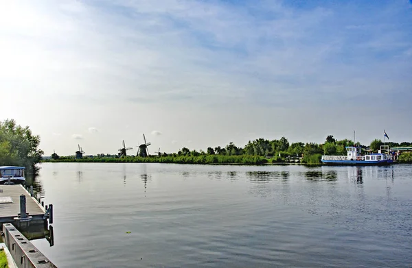 Panormica Kinderdijk Agosto 017 Holanda Pases Bajos Europa — 图库照片