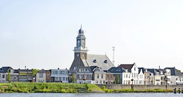 Panoramica Nieuw Lekkerland Dal Fiume Agosto 2017 Olanda Paesi Bassi — Foto Stock