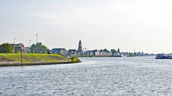 Visión General Nieuw Lekkerland Desde Río Agosto 2017 Holanda Países — Foto de Stock