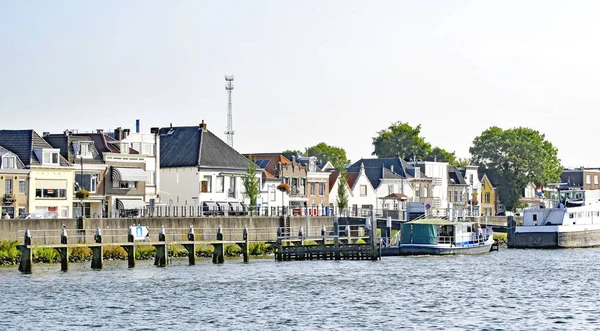 Overview Nieuw Lekkerland River August 2017 Holland Netherlands Europe — Zdjęcie stockowe