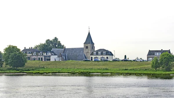 Industriområde Vid Floden Mosa Juli 2018 Holland Europa — Stockfoto