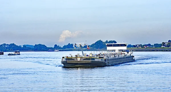 Industriområde Vid Floden Mosa Juli 2018 Holland Europa — Stockfoto