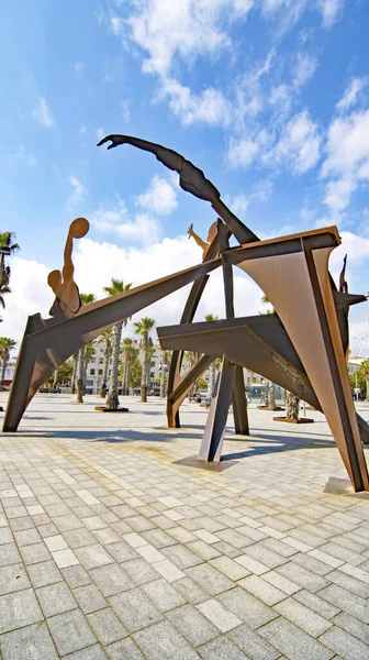 Vista Del Quartiere Barceloneta Luglio 2018 Barcellona Catalogna Spagna Europa — Foto Stock