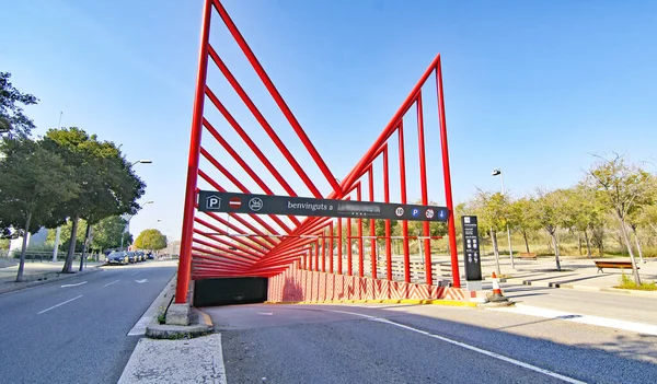 Ornamentale Struktur Der Potos Straße Barcelona Uhr Juni 2018 Katalonien — Stockfoto