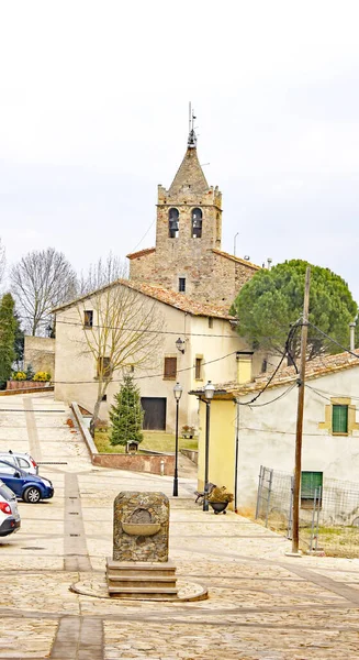 Vilanova Sau Panorámája Comarca Del Osona Barcelona Catalunya Spanyolország Európa — Stock Fotó