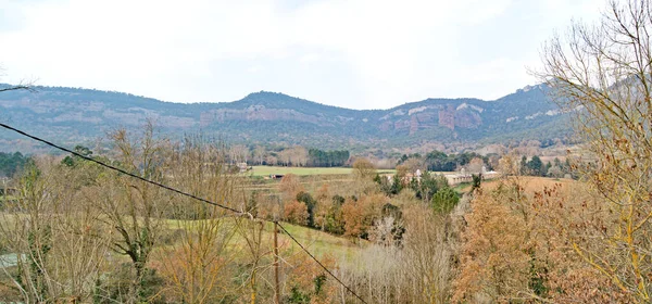 Panorama Över Vilanova Sau Comarca Del Osona Barcelona Katalonien Spanien — Stockfoto