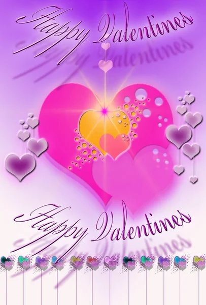 Greeting Illustration Valentine Day — Stock Photo, Image