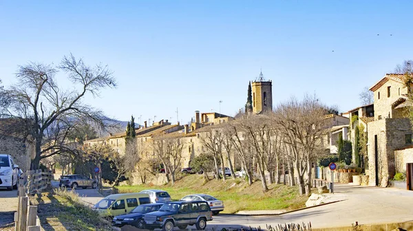 Panoramico Monells Baix Ampurdan Ore Maggio 2017 Garrotxa Region Girona — Foto Stock
