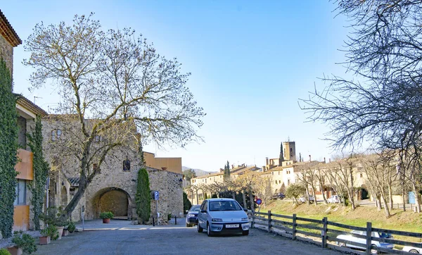 Panoramico Monells Baix Ampurdan Ore Maggio 2017 Garrotxa Region Girona — Foto Stock