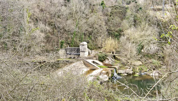 Panoramatický Výhled Castellfullit Roca Června 2018 Girona Katalánsko Španělsko Evropa — Stock fotografie