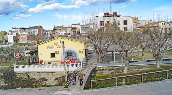 Vista Córrego Navarcles Julho 2017 Barcelona Catalunha Espanha Europa — Fotografia de Stock