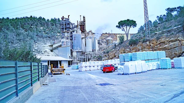 Cementfabriek Weg Naar Begas Augustus 2018 Barcelona Catalunya Spanje Europa — Stockfoto