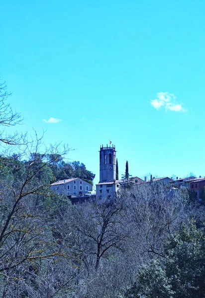 Viladrau全景 Comarca Del Osona 下午4时45分 July 2019 Girona Catalonia Spain — 图库照片