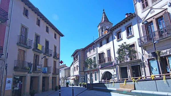 Panorama Viladrau Comarca Del Osona Godz Lipca 2019 Girona Katalonia — Zdjęcie stockowe