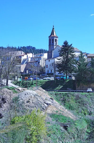 Viladrau Panorámája Comarca Del Osona 2019 Július Girona Katalónia Spanyolország — Stock Fotó