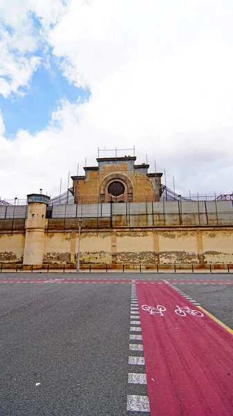 Buitenkant Interieur Van Oude Modelo Gevangenis Barcelona Catalunya Spanje Europa — Stockfoto