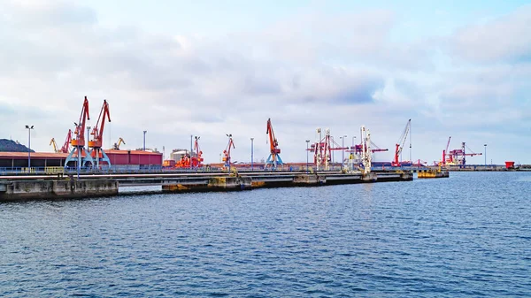 Hafen Oder Musel Von Gijn Uhr Mai 2017 Fürstentum Asturien — Stockfoto