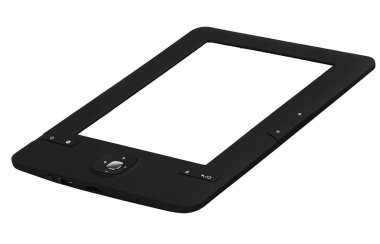 Tablet e-kitap okuyucu siyah ön açısı