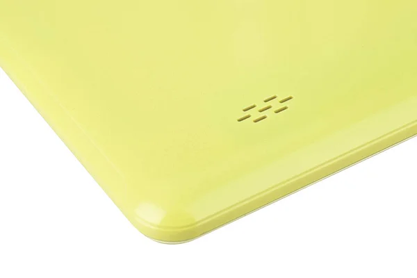 Sárga tabletta vissza közelről hangszóró — Stock Fotó