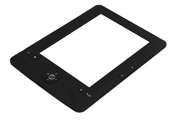 Leitor de e-book tablet preto plano — Fotografia de Stock
