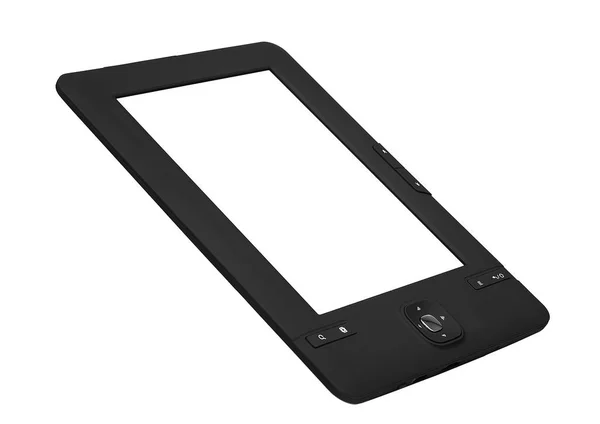 Leitor de e-book tablet frente preta lado esquerdo — Fotografia de Stock