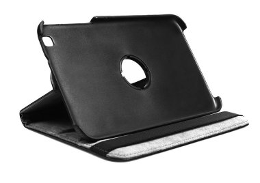 Tablet kapak siyah açık ayakta açık