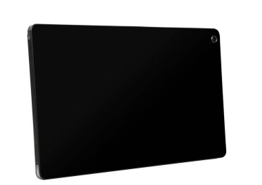 Tablet siyah geri düz yatay sol tarafında