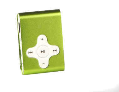 mp3 player izole beyaz arka plan yeşil