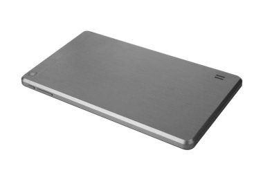 Tablet metal gümüş geri düz izole