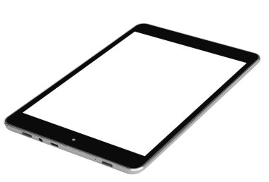 Sol tarafta tablet gümüş metal teknolojisi düz ön açısı