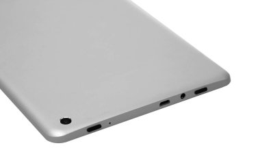 Tablet gümüş metal teknolojisi düzgün geri giriş kadar kapatın 