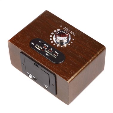 El feneri ile taşınabilir mobil mp3 hoparlörü