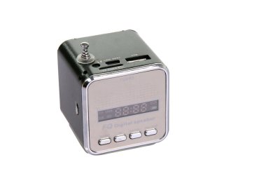 El feneri ile taşınabilir mobil mp3 hoparlörü