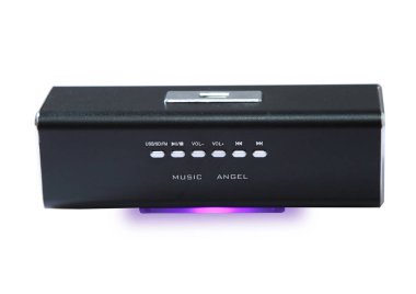 El feneri ile taşınabilir mobil mp3 hoparlörü