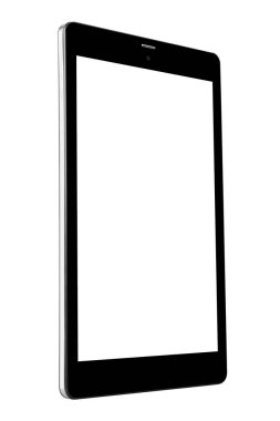 Tablet siyah dikdörtgen ön yan sol