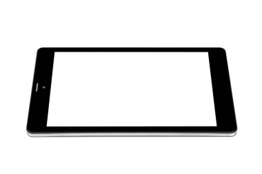 Tablet siyah dikdörtgen açık yatay