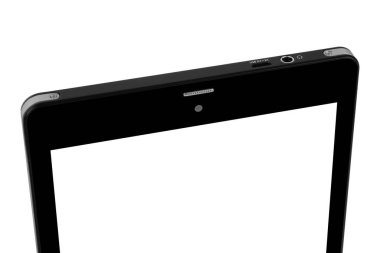 Tablet siyah dikdörtgen ön kamerayı kapatın