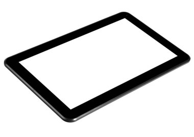 Siyah ve beyaz düğmesi açık uçan tablet