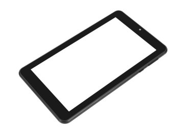 Tablet metal ile siyah düz ön açısı uçan gümüş