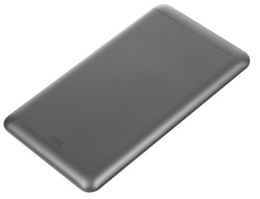 Tablet metal ile siyah düz sırt açısı uçan gümüş