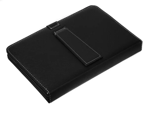 Tablet etui cobrir preto fechado volta plana — Fotografia de Stock