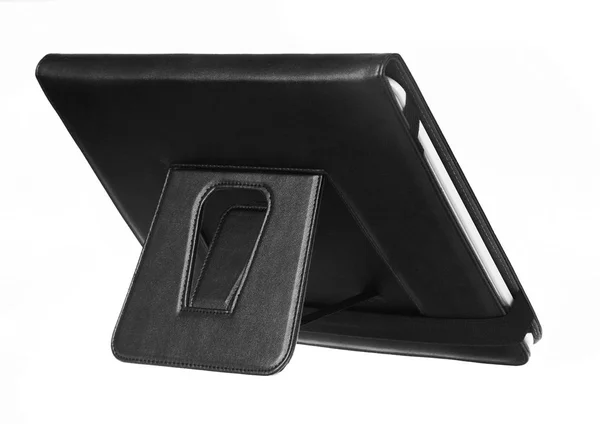 Tablet etui cobrir preto fechado apoio traseiro lado direito — Fotografia de Stock