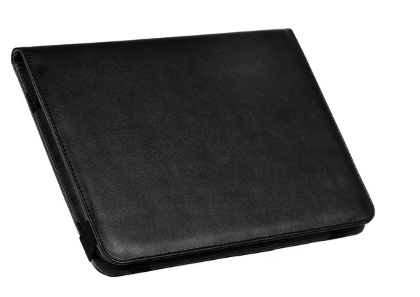 Tablet etui coperchio nero chiuso anteriore — Foto Stock