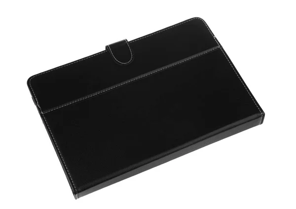 Tablet etui nero chiuso angolo uno — Foto Stock