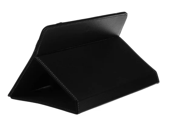 Tablet etui preto aberto lado direito de trás um — Fotografia de Stock