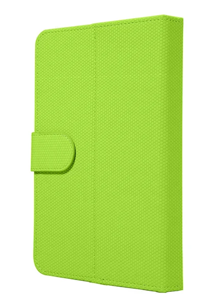 Tablet etui caso verde fechado frente — Fotografia de Stock