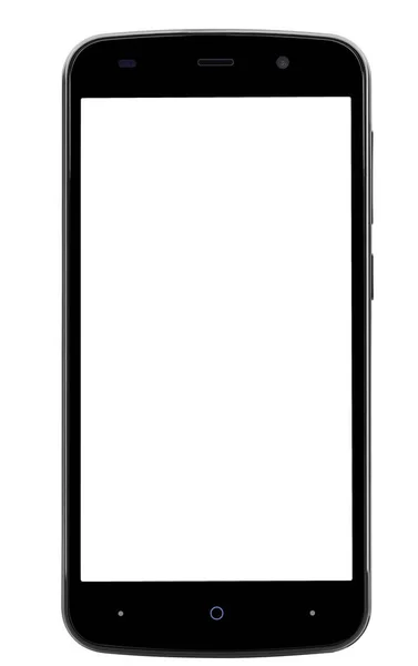 Tablet botão preto frente em linha reta — Fotografia de Stock