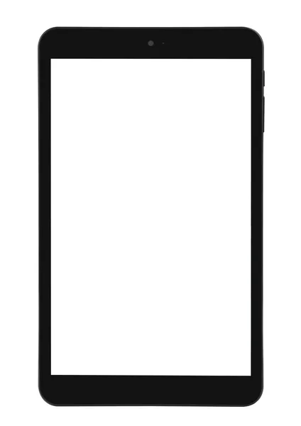 Tablet siyah açık düz izole — Stok fotoğraf