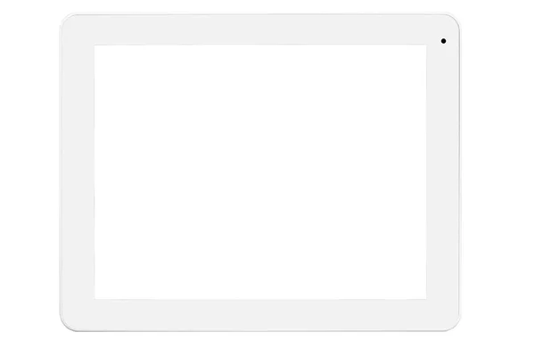 타블렛 화이트 실버 버튼 앞 직선 — 스톡 사진