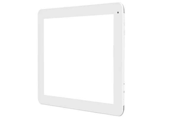 Tablet witte zilveren knop rechte recht voorzijde — Stockfoto